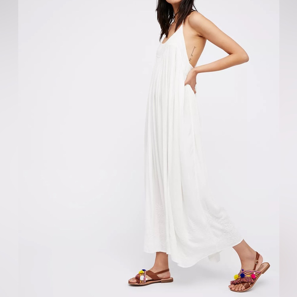 Free People Intimately Embroidered Elaine Maxi Slip Dress